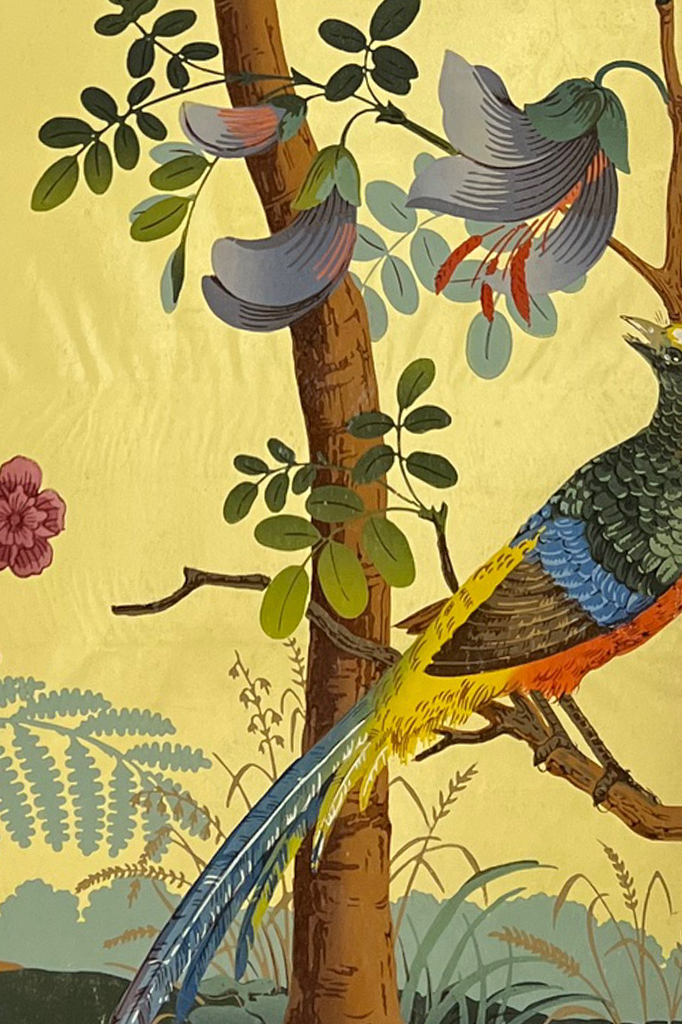 1910 French scenic wallpaper sample Decor Chinois_closeup