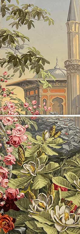 1910 French scenic wallpaper sample Eldorado